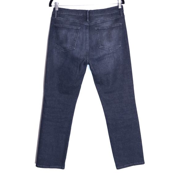 FRAME Le High Straight Leg Jeans Black Oak Ankle Straight Leg Denim Women's 28 - Picture 3 of 12